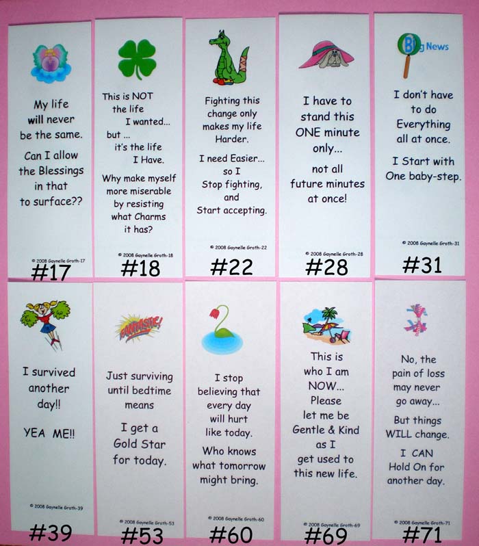 Grief and Loss Bookmarks Grief and Loss Bookmarks